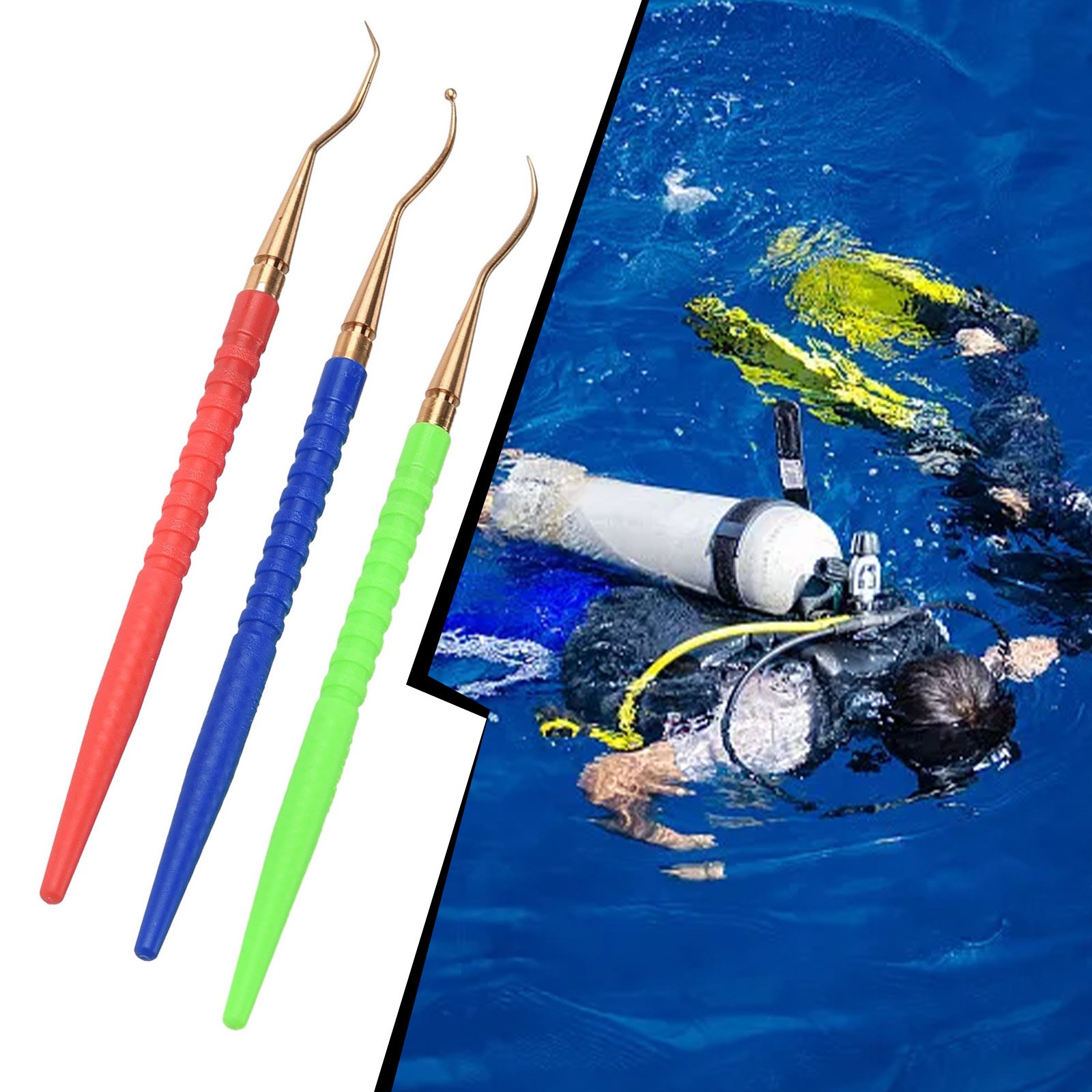 Snorkel Set - 3Pcs 황동 O-링 리무버 픽업 후크