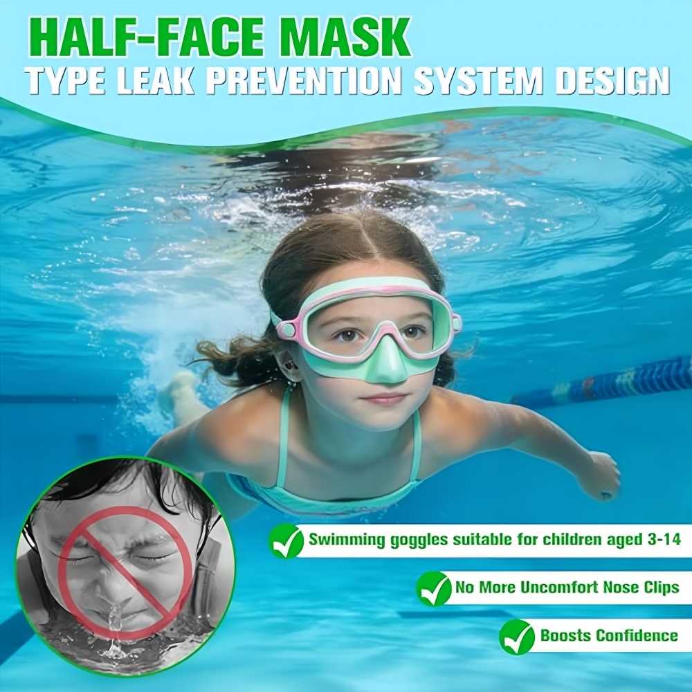 코 커버가 있는 어린이 수영 고글, 넓은 시야 다이빙  - Diving Mask 리뷰 및 가격