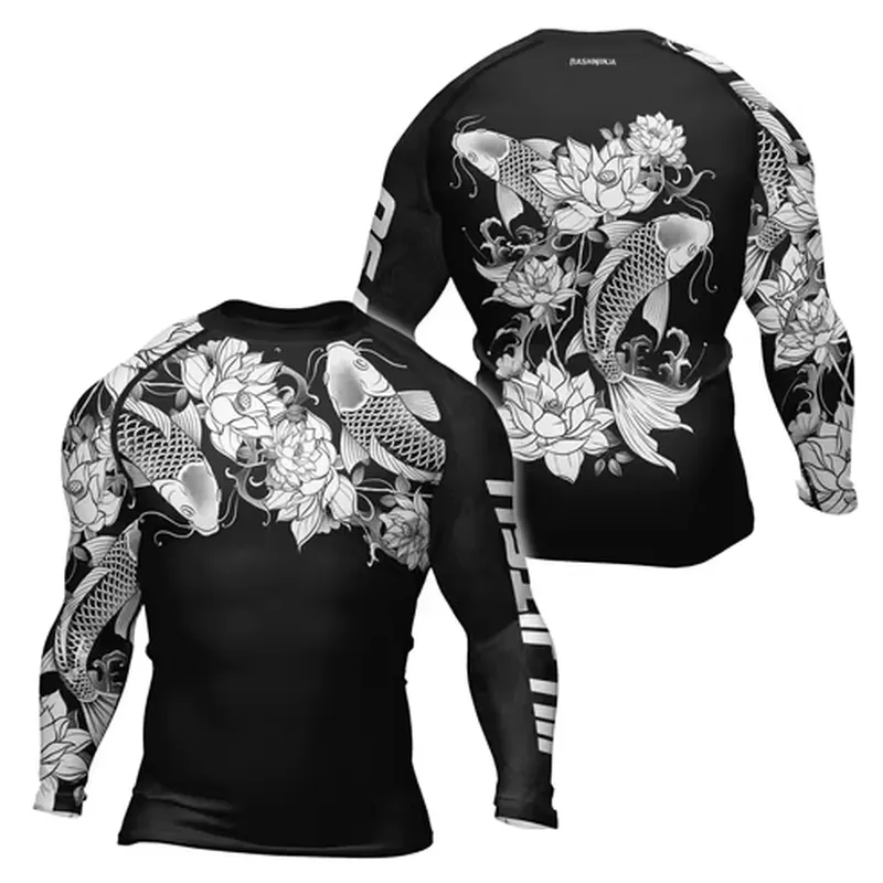 3D 프린팅 기술이 적용된 남성용 레트로 스타일의 긴팔 - Rash Guard 리뷰 및 가격