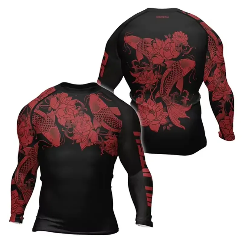 3D 프린팅 기술이 적용된 남성용 레트로 스타일의 긴팔 - Rash Guard 리뷰 및 가격